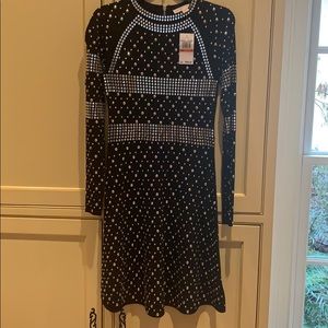 MICHAEL KORS Rhinestone metallic dress